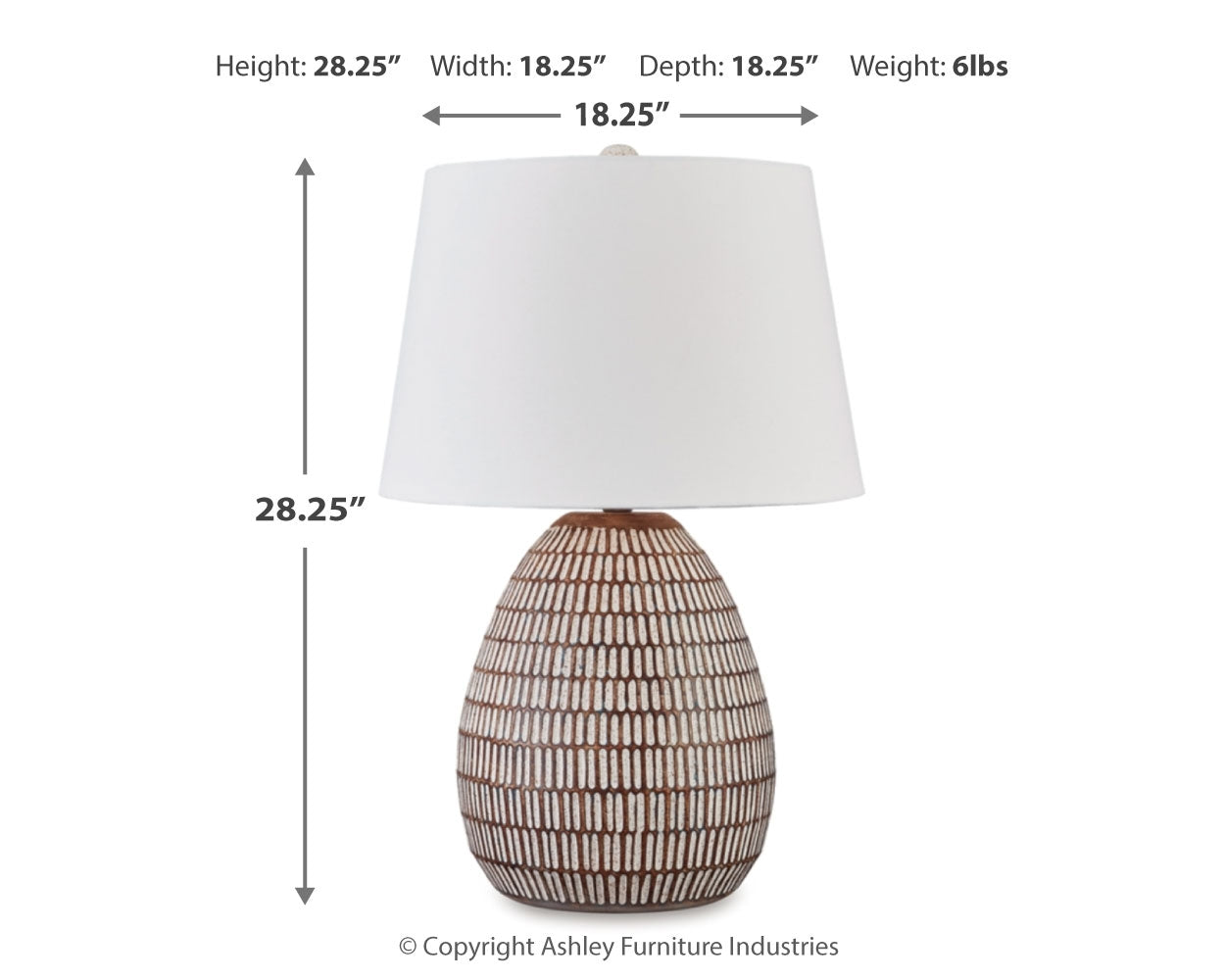 Darrich Beige/White 2-Piece Lamp Set - Ornate Home