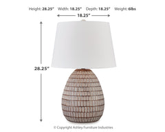 Darrich Beige/White 2-Piece Lamp Set - Ornate Home