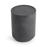 Darsa Dark Gray Round Outdoor Accent Table - Ornate Home