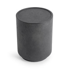 Darsa Dark Gray Round Outdoor Accent Table - Ornate Home