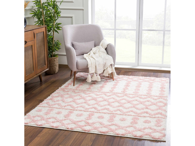 Darva Pink Plush Area Carpet - Ornate Home