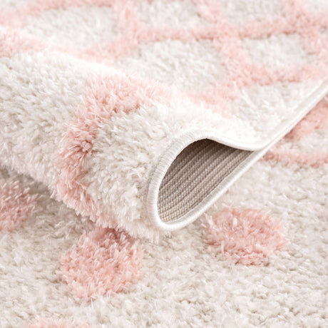 Darva Pink Plush Area Carpet - Ornate Home