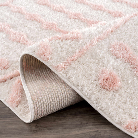 Darva Pink Plush Area Carpet - Ornate Home