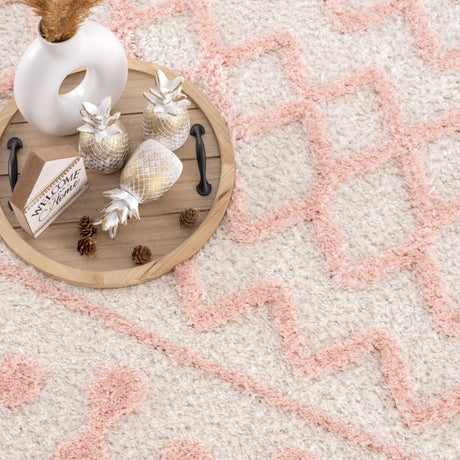 Darva Pink Plush Area Carpet - Ornate Home
