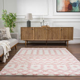 Darva Pink Plush Area Carpet - Ornate Home