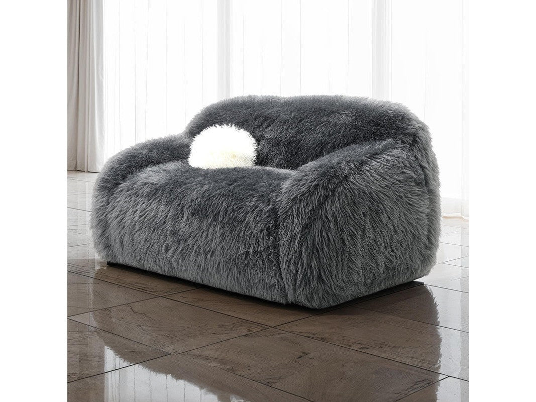 Darwen Dark Gray Loveseat - Ornate Home