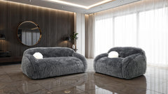 Darwen Dark Gray Loveseat - Ornate Home