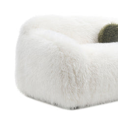Darwen White Loveseat - Ornate Home