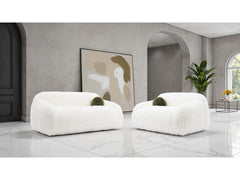 Darwen White Sofa & Loveseat - Ornate Home