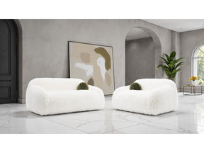 Darwen White Sofa & Loveseat - Ornate Home