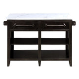 Darwid White/Espresso Kitchen Island - Ornate Home
