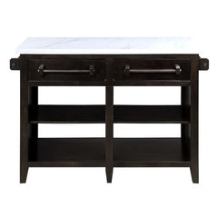 Darwid White/Espresso Kitchen Island - Ornate Home