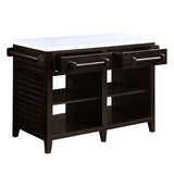 Darwid White/Espresso Kitchen Island - Ornate Home