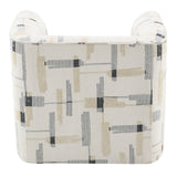 Darya Beige Pattern Chair w/Swivel - Ornate Home