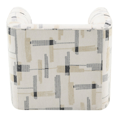 Darya Beige Pattern Chair w/Swivel - Ornate Home
