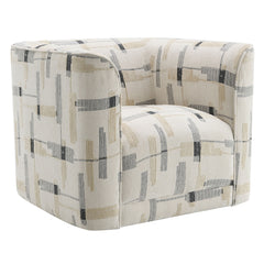Darya Beige Pattern Chair w/Swivel - Ornate Home
