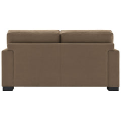 Darya Suede Brown Loveseat w/3 Pillows - Ornate Home