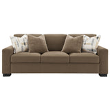 Darya Suede Brown Sofa w/4 Pillows - Ornate Home