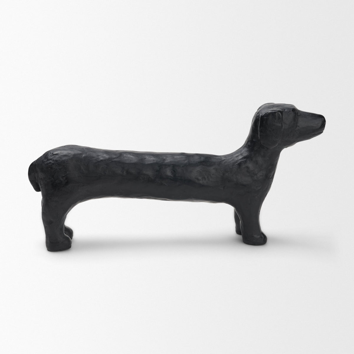 Dash Black Long Metal Dachshund Dog Object - Ornate Home