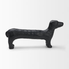 Dash Black Long Metal Dachshund Dog Object - Ornate Home