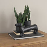 Dash Black Long Metal Dachshund Dog Object - Ornate Home