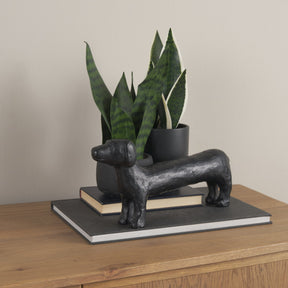 Dash Black Long Metal Dachshund Dog Object - Ornate Home