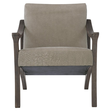 Dash Smoked Truffle/Brown Leather Chair - Ornate Home