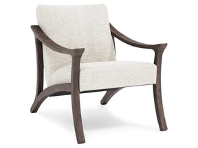 Dash Smoked Truffle/White/Cream Fabric Chair - Ornate Home