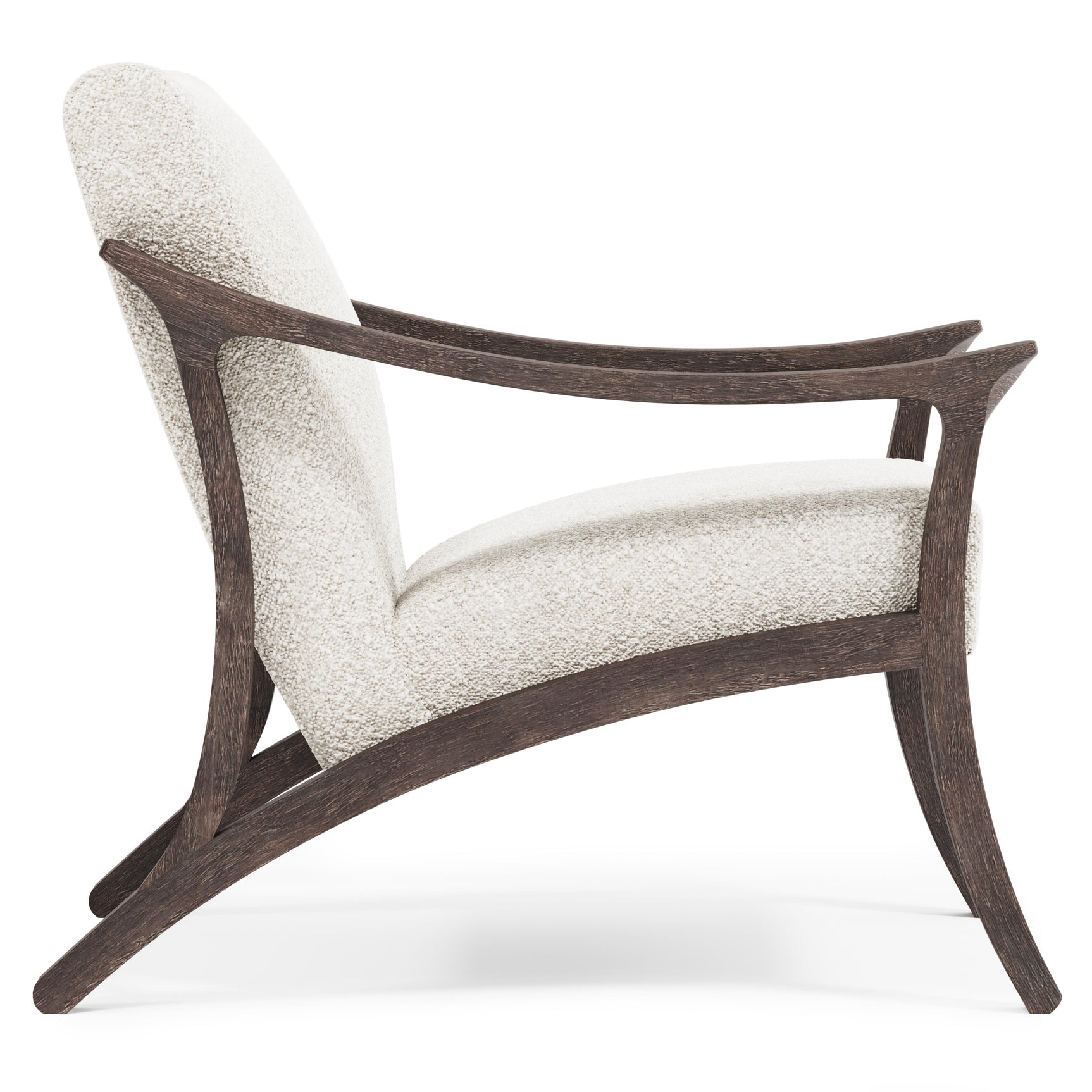 Dash Smoked Truffle/White/Cream Fabric Chair - Ornate Home