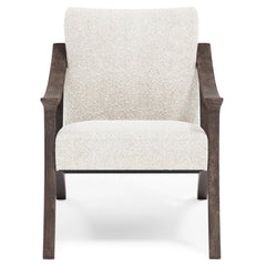 Dash Smoked Truffle/White/Cream Fabric Chair - Ornate Home