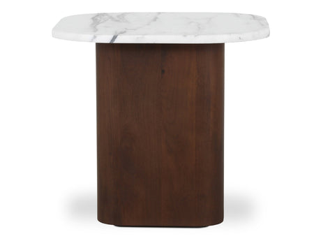 Dash White Marble Accent Table - Ornate Home