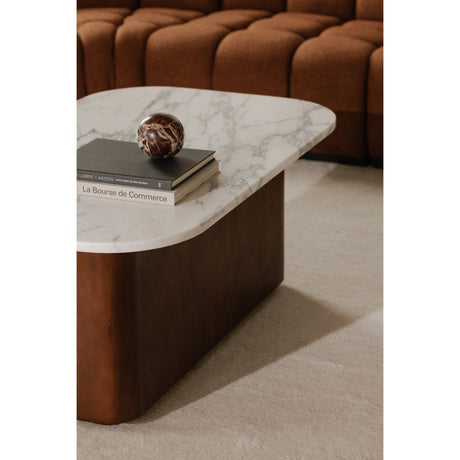 Dash White Marble Coffee Table - Ornate Home