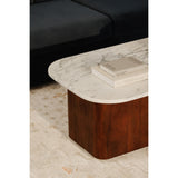 Dash White Marble Coffee Table - Ornate Home