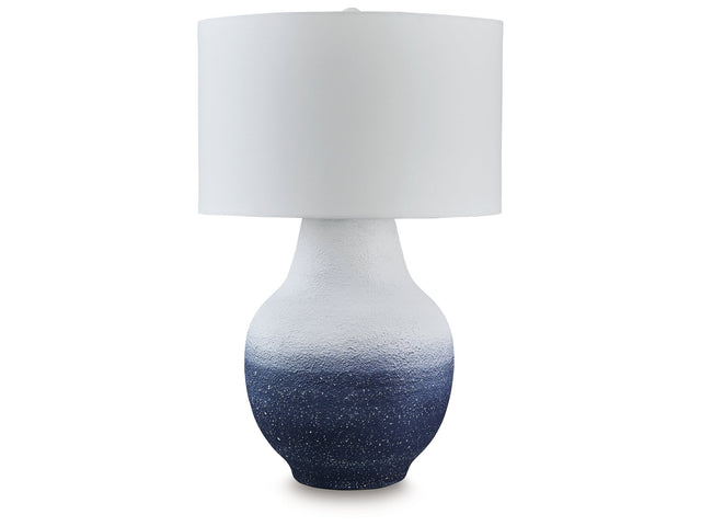 Dashland White/Navy Table Lamp - Ornate Home