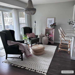 Dauin 3D Rainbow Area Rug with Tassels - Ornate Home