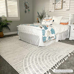 Dauin 3D Rainbow Area Rug with Tassels - Ornate Home