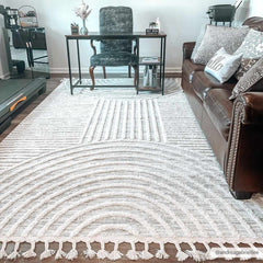 Dauin 3D Rainbow Area Rug with Tassels - Ornate Home