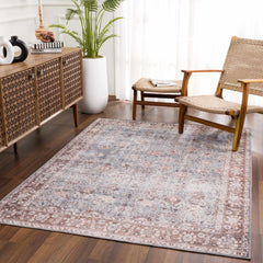 Dauis Blue Persian Style Washable Rug - Clearance - Ornate Home