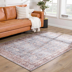 Dauis Blue Persian Style Washable Rug - Clearance - Ornate Home