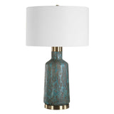 Dauphine Cracked Teal Table Lamp - Ornate Home