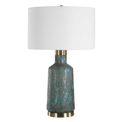 Dauphine Cracked Teal Table Lamp - Ornate Home