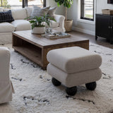 Davao Gray Ottoman - Ornate Home