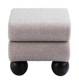 Davao Gray Ottoman - Ornate Home