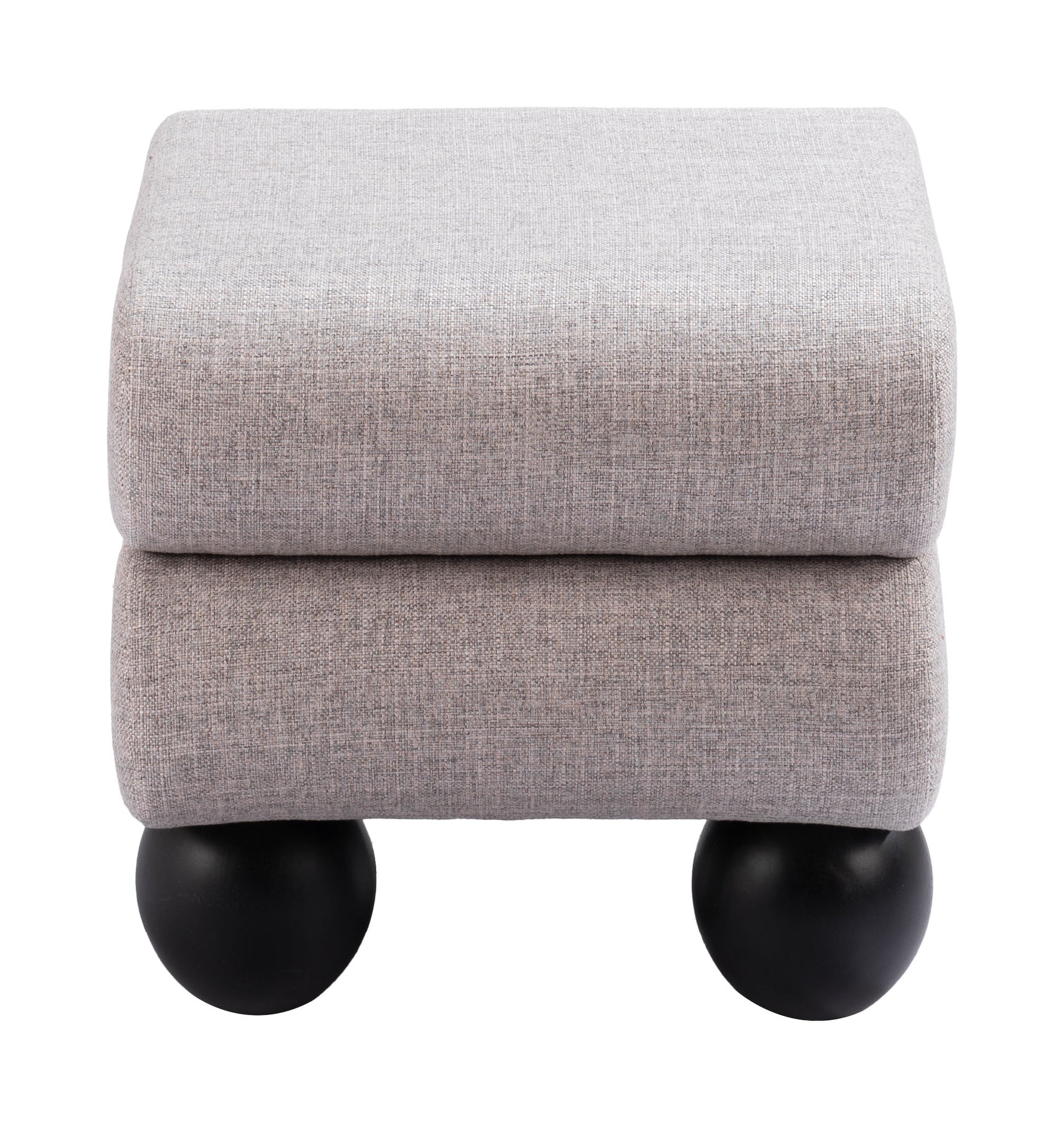 Davao Gray Ottoman - Ornate Home