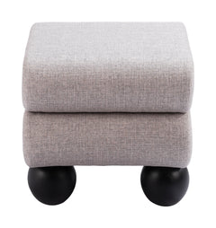 Davao Gray Ottoman - Ornate Home