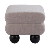 Davao Gray Ottoman - Ornate Home