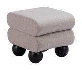 Davao Gray Ottoman - Ornate Home