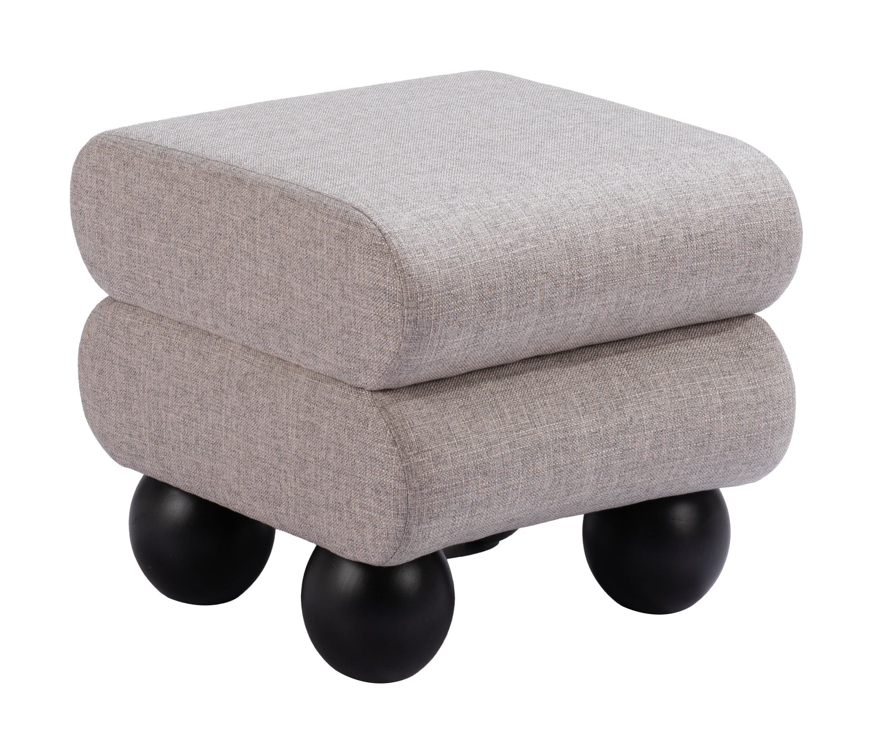 Davao Gray Ottoman - Ornate Home