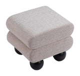 Davao Gray Ottoman - Ornate Home