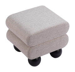Davao Gray Ottoman - Ornate Home